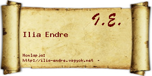 Ilia Endre névjegykártya