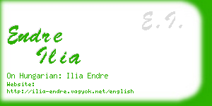 endre ilia business card